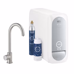 GROHE 31498DC1, Standard, Acier inoxydable, Poignées de levier, Unique, Type C, 150°