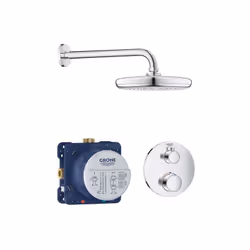 Set de douche contient robinet de douche thermostatique encastré Grohtherm pour 2 sorties cartouche compacte avec élément the ...