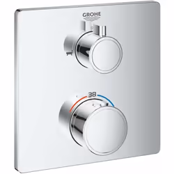 Mitigeur thermostatique de baignoire encastré pour 2 sorties montage sur corps encastré GROHE Rapido SmartBox 35600000 (n'est ...