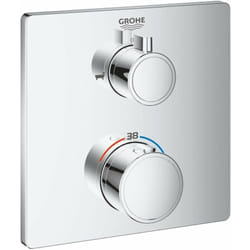 Grohe - Grohtherm - Mitigeur thermostatique de baignoire encastré pour 2 sorties, chrome 24080000