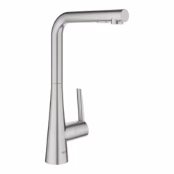 GROHE Zedra, Robinet de salle de bain, Poignées de levier, 1/2", Acier inoxydable