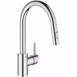 Description générale Le mitigeur de cuisine GROHE Concetto combine fonctionnalité et esthétique. Avec son bec haut et sa douc ...