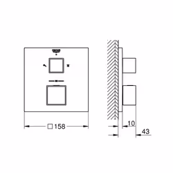 GROHE Grohtherm Cube Chrome - Vue supplémentaire 5