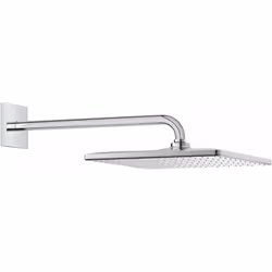 Douche de tête avec bras de douche tête de douche carrée 310 mm partie inférieure de la douche chromée GROHE PureRain jet de ...