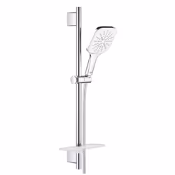 GROHE Vitalio Smartactive 130 Cube Ensemble De Douche 3 Jets Avec Barre, 60 cm, 1,75 m, Mur