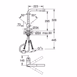 GROHE Minta Acier brossé, Graphite