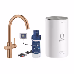 GROHE Red Duo, Standard, Or rose, Poignées de levier, Unique, Brushed Warm Sunset, Type C