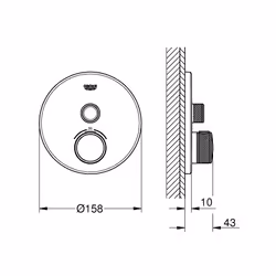 GROHE Grohtherm SmartControl Graphite
