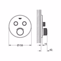 GROHE Grohtherm SmartControl Or