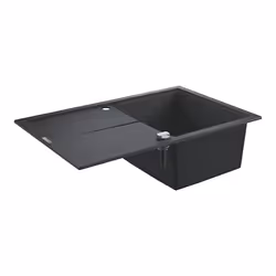GROHE K400, Evier à poser, Rectangulaire, Composite de quartz, Noir, 1 bols, Rectangulaire