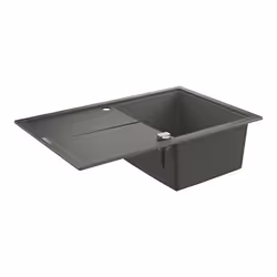 GROHE K400, Evier à poser, Rectangulaire, Composite de quartz, Gris, 1 bols, Rectangulaire