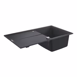 GROHE K400, Evier à poser, Rectangulaire, Composite de quartz, Noir, 1 bols, Rectangulaire