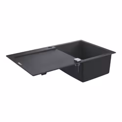 GROHE K500, Evier à poser, Rectangulaire, Composite de quartz, Noir, 1 bols, Rectangulaire