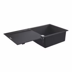 GROHE K500, Evier à poser, Rectangulaire, Composite de quartz, Noir, 1 bols, Rectangulaire