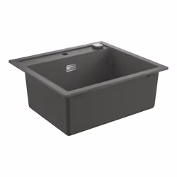 GROHE K700, Evier à poser, Rectangulaire, Composite de quartz, Gris, 1 bols, Rectangulaire
