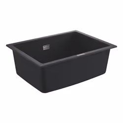 GROHE K700U, Evier à poser, Rectangulaire, Composite de quartz, Noir, 1 bols, Rectangulaire
