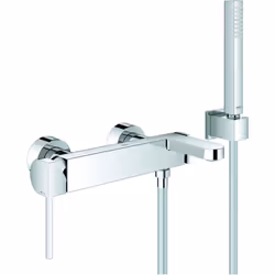 Mélangeur de bain à une main GROHE Plus, DN 15 Montage mural Cartouche céramique GROHE SilkMove 35 mm avec limiteur de tempér ...
