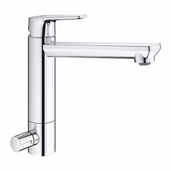Mitigeur de cuisine - GROHE - BauEdge - Chrome - Col de cygne - Monotrou