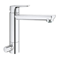 Mitigeur de cuisine - GROHE - BauEdge - Chrome - Col de cygne - Monotrou