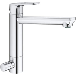 BauLoop - Mitigeur d'évier avec vanne d'arrêt, chrome 31713000 - Grohe