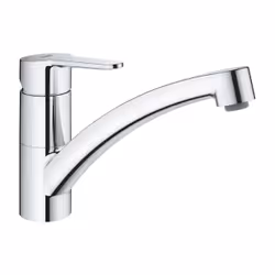 GROHE BauEco, Standard, Chrome, Poignées de levier, Unique, Type L, Vitrocéramique