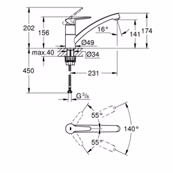 GROHE BauEco Chrome - Vue supplémentaire 4