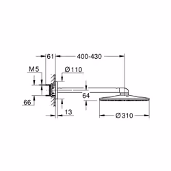 GROHE Rainshower SmartActive 310 Graphite