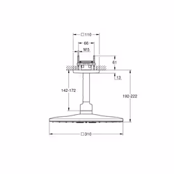 GROHE Rainshower SmartActive 310 Cube Graphite