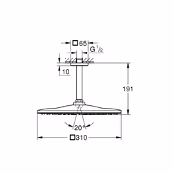 GROHE Rainshower Mono 310 Cube Or
