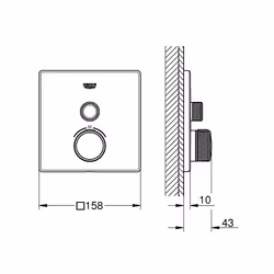 GROHE Grohtherm SmartControl Graphite