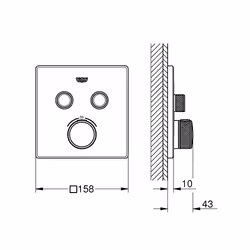 GROHE Grohtherm SmartControl Graphite