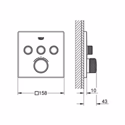 GROHE Grohtherm SmartControl Graphite