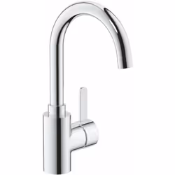 Mitigeur de lavabo, dimension L montage à un trou levier de commande métallique, fixation de poignée invisible GROHE SilkMove ...