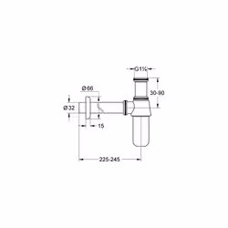 Description générale Le Siphon 1 1/4 pouce pour lavabo est conçu pour assurer une évacuation efficace tout en offrant une fin ...