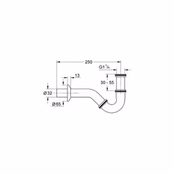 Raccordement mural Distance du mur 250 à 265 mm GROHE StarLight chrome éclatant et durable