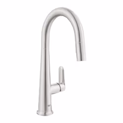 GROHE Veletto, Standard, Acier, Poignées de levier, Unique, Supersteel, Spray, Courant