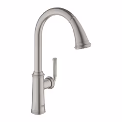GROHE Gloucester, Standard, Acier, Poignées de levier, Unique, Supersteel, Spray, Courant