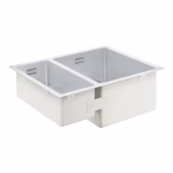 GROHE K700U 60-S, Evier à poser, Rectangulaire, Acier inoxydable, Acier inoxydable, 1,5 bols, Rectangulaire