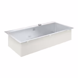 GROHE K800 120-S, Evier à poser, Rectangulaire, Acier inoxydable, Acier inoxydable, 1 bols, Rectangulaire