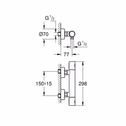 GROHE Grohtherm 800 Cosmopolitan Chrome