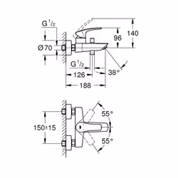 GROHE Eurosmart Chrome - Vue supplémentaire 4