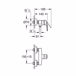 GROHE Eurosmart Chrome - Vue supplémentaire 4