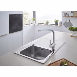 GROHE К500 Evier à poser Rectangulaire Acier inoxydable