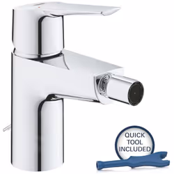 Mitigeur de bidet de taille S montage monotrou levier de commande métallique GROHE SilkMove cartouche en céramique 28 mm limi ...