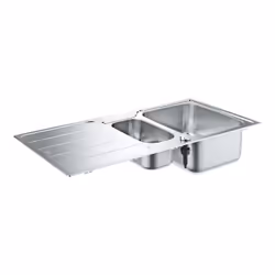 GROHE K500, Evier à poser, Rectangulaire, Acier inoxydable, Acier inoxydable, 1,5 bols, Rectangulaire