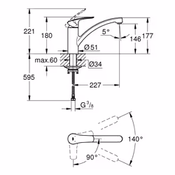 GROHE Eurosmart Chrome - Vue supplémentaire 5