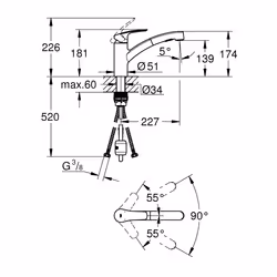 GROHE Eurosmart Chrome - Vue supplémentaire 4