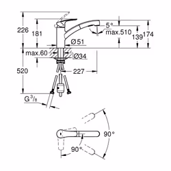 GROHE Eurosmart Chrome - Vue supplémentaire 4