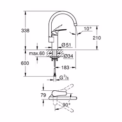 GROHE Eurosmart Chrome - Vue supplémentaire 4