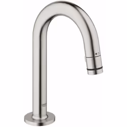 Robinet universel sur colonnette DN15 design : supersteel bec en C débit : 6 l/min (pour une pression de 3 bar) mousseur avec ...
